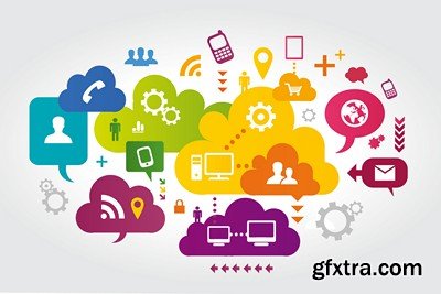 Cloud Services Mix - Vector and Jpeg