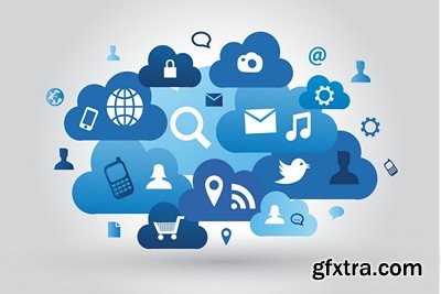 Cloud Services Mix - Vector and Jpeg