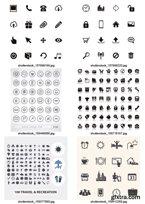 Amazing SS - Black & White Icons 8, 25xEPS