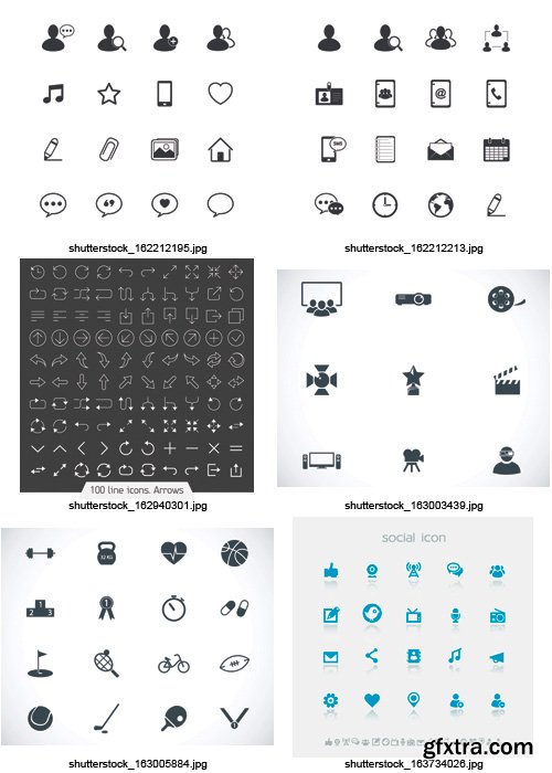 Amazing SS - Black & White Icons 8, 25xEPS