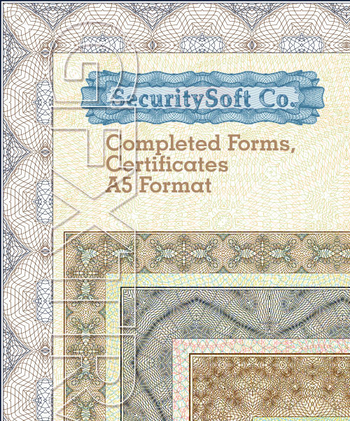 SecuritySoft GLH010 Completed Forms, Certificates A5 Format