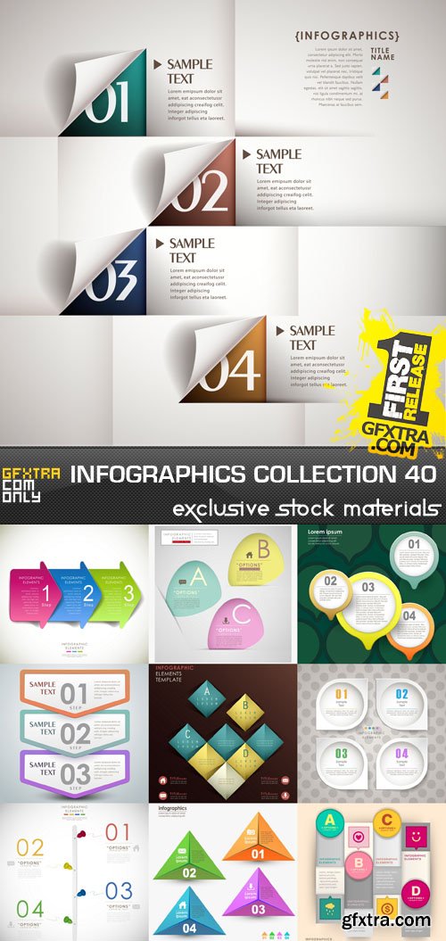 Collection of infographics vol.40, 25xEPS