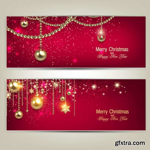 Elegant Christmas Backgrounds 25xEPS