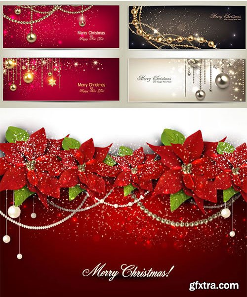 Elegant Christmas Backgrounds 25xEPS