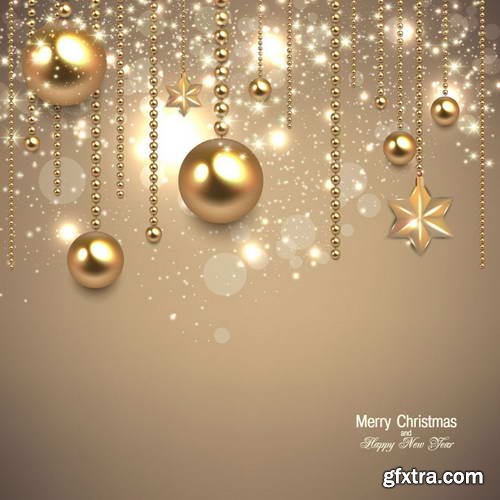 Elegant Christmas Backgrounds 25xEPS