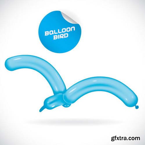 Glossy Balloon Animals and Letters 38xEPS