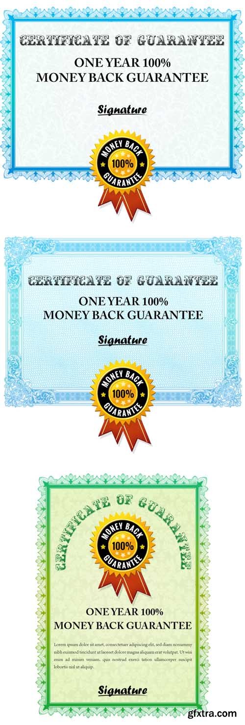 Guarantee Certificates PSD Set 2