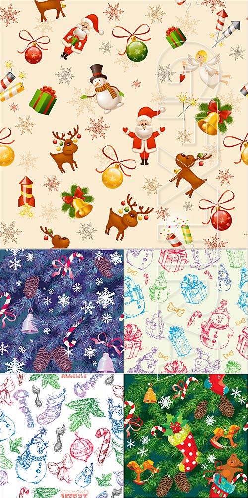 Christmas  seamless vector patterns