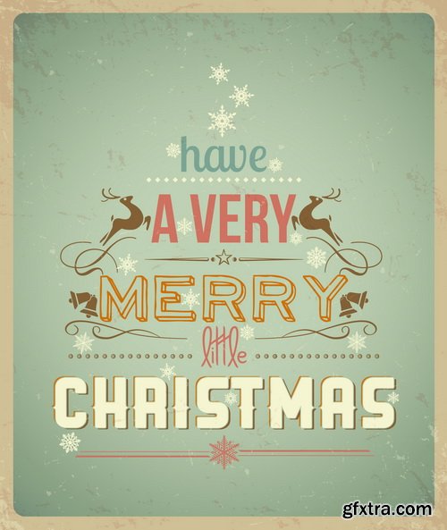 Amazing SS - Typography Christmas 3, 25xEPS