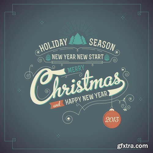 Amazing SS - Typography Christmas 3, 25xEPS