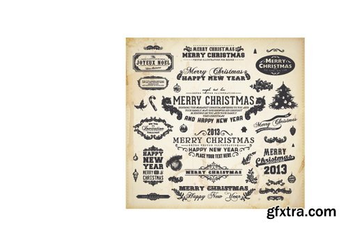 Amazing SS - Typography Christmas 3, 25xEPS