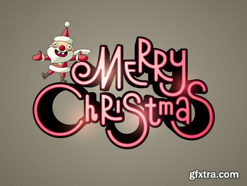 Amazing SS - Typography Christmas 3, 25xEPS