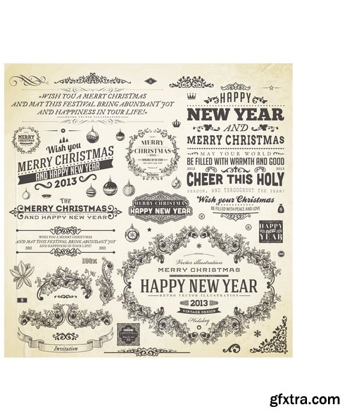 Amazing SS - Typography Christmas 3, 25xEPS