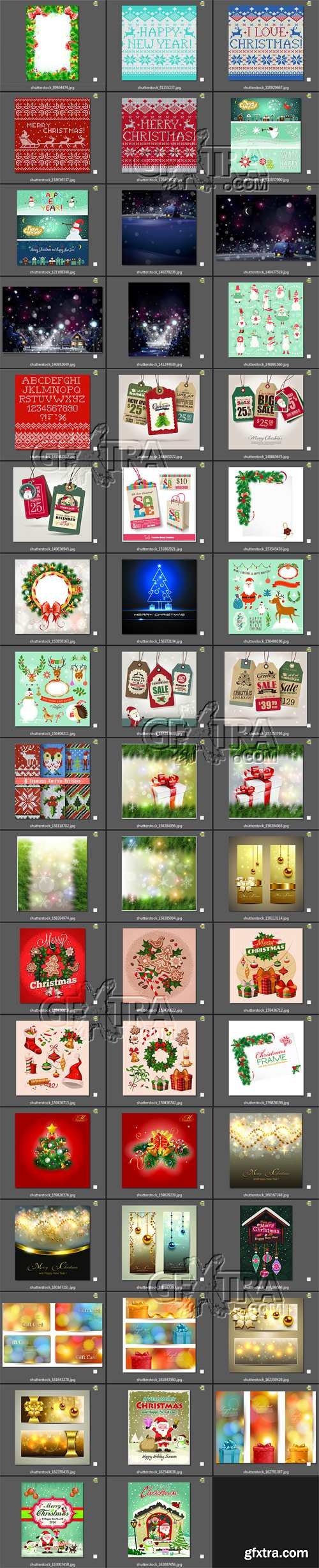 Stock Vector - Christmas & New Year 2014