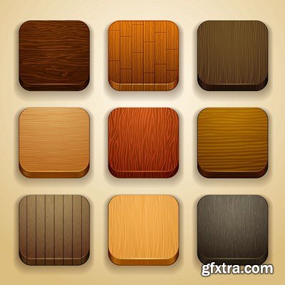 Wooden Vector Elements - 25 EPS