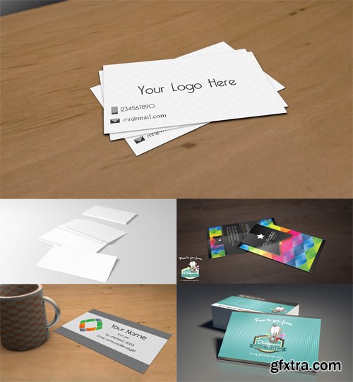 5 Business Сards Mock-up Templates