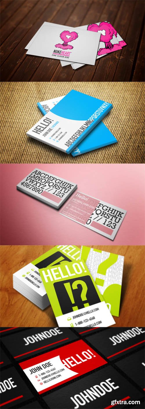 5 Business Сards Mock-up Templates Vol.2