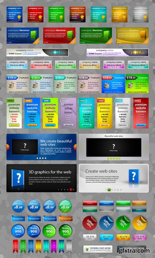 Web Design Elements Set