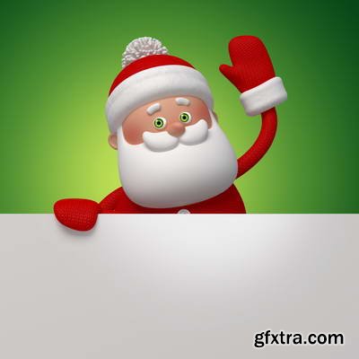 3D Santa and Christmas 25xJPG