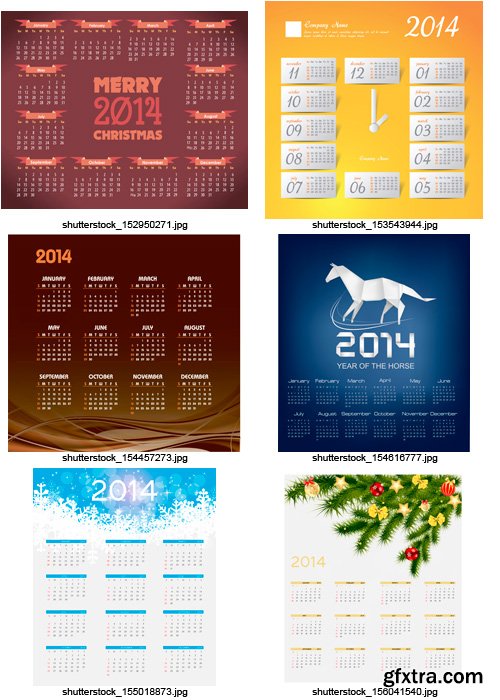 Amazing SS - Calendars for 2014 (vol.7), 25xEPS