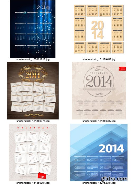 Amazing SS - Calendars for 2014 (vol.7), 25xEPS