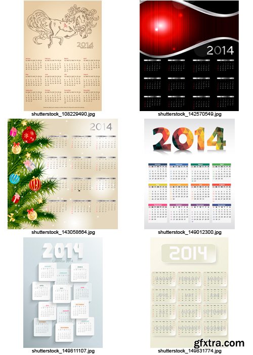 Amazing SS - Calendars for 2014 (vol.7), 25xEPS