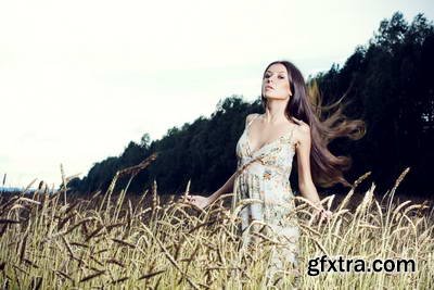 Girl on Wheat Field 25xJPG