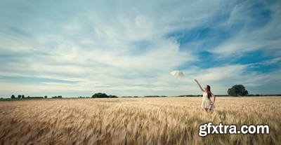 Girl on Wheat Field 25xJPG