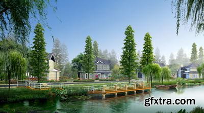 3D Render Building Landscapes 25xJPG