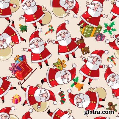 Christmas Winter Seamless Textures 25xEPS