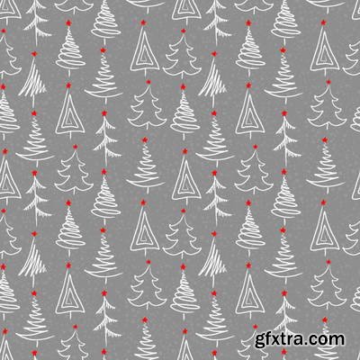 Christmas Winter Seamless Textures 25xEPS