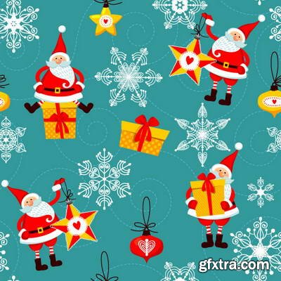 Christmas Winter Seamless Textures 25xEPS