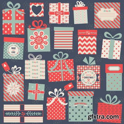 Christmas Winter Seamless Textures 25xEPS