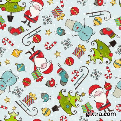 Christmas Winter Seamless Textures 25xEPS