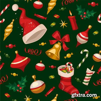 Christmas Winter Seamless Textures 25xEPS