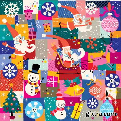 Christmas Winter Seamless Textures 25xEPS