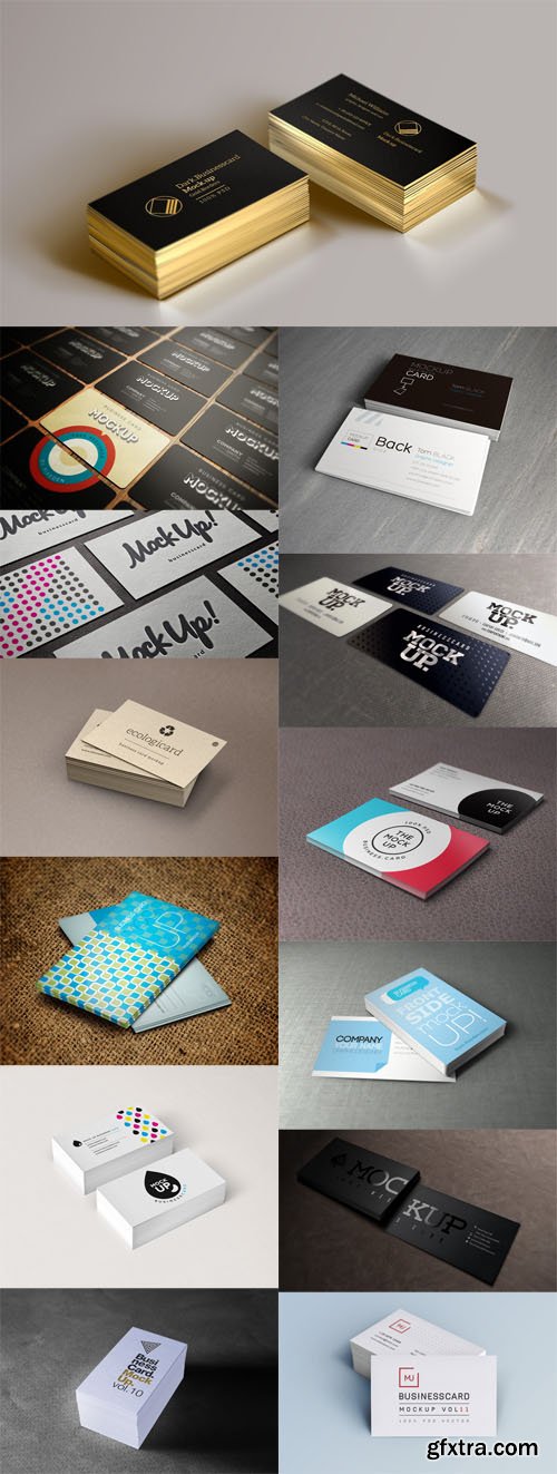 13 Business Card Mock-up Templates