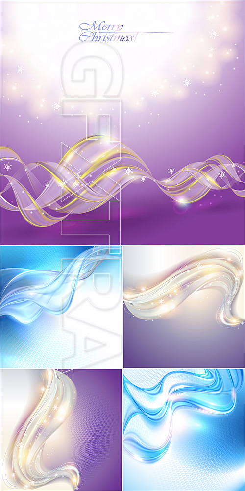 Abstract wavy winter backgrounds