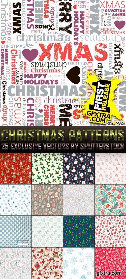 Amazing SS - Christmas Patterns, 25xEPS