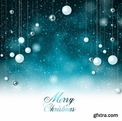 Christmas Backgrounds And Ribbons - 25 Vector