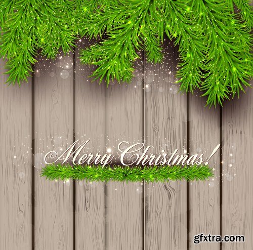 Christmas Backgrounds And Ribbons - 25 Vector