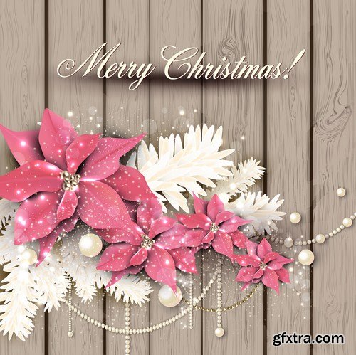 Christmas Backgrounds And Ribbons - 25 Vector