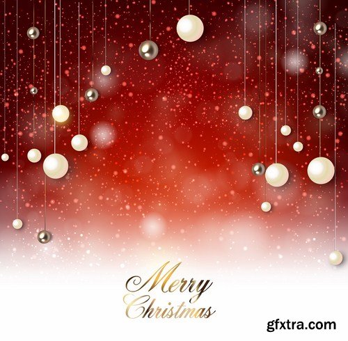 Christmas Backgrounds And Ribbons - 25 Vector