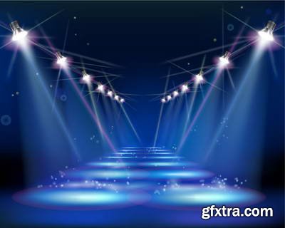 Vector Stages & Spot Lights 25xEPS