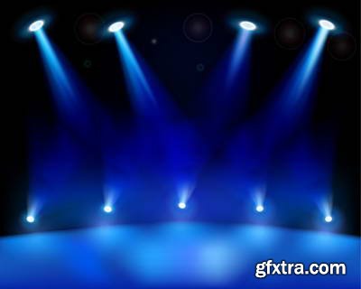 Vector Stages & Spot Lights 25xEPS