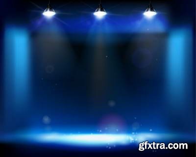 Vector Stages & Spot Lights 25xEPS