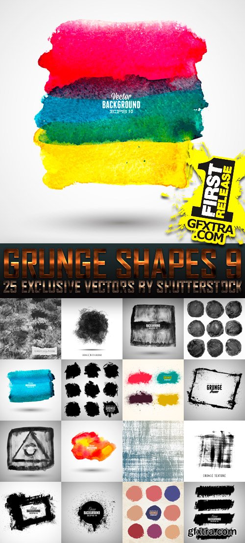 Amazing SS - Grunge Shapes 9, 25xEPS