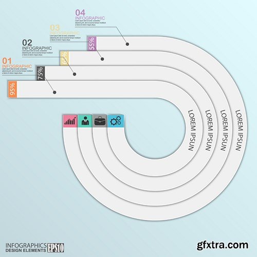 Collection of infographics vol.41, 25xEPS