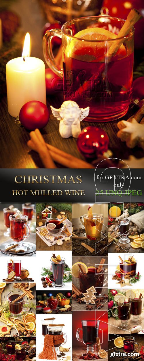 Christmas hot mulled wine, 25 JPGs