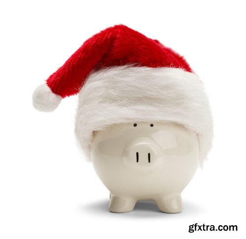 Amazing SS - Piggy bank on white background, 25xJPGs